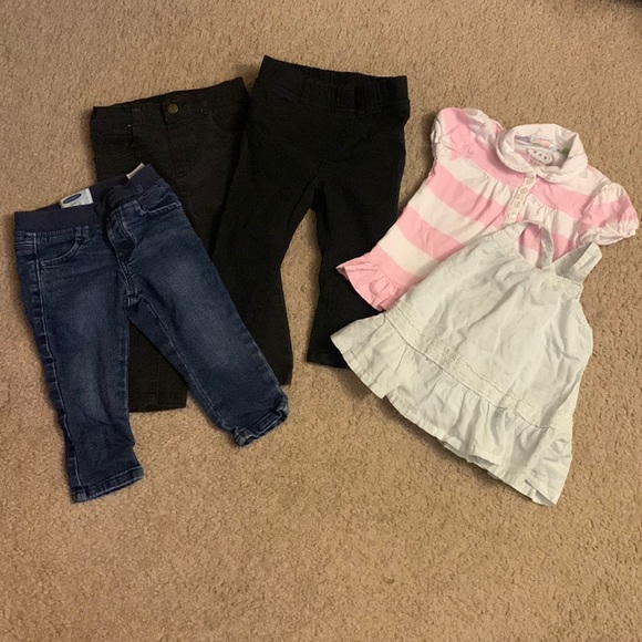 Riders by Lee Other - Bundle of 5 🤩 2 black jeans, 2 tops, 1 blue jeans. Size 18-24 month EUC